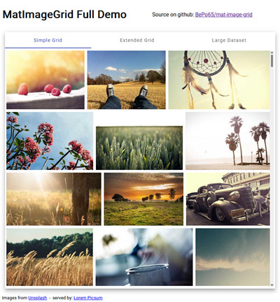 mat-image-grid full demo